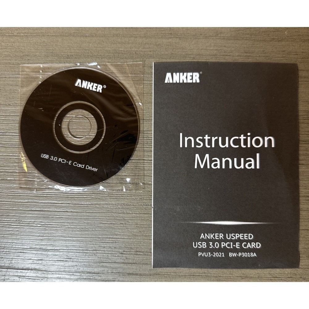Anker USB 3.0 PCI-E Card Driver CD and‎ Manual